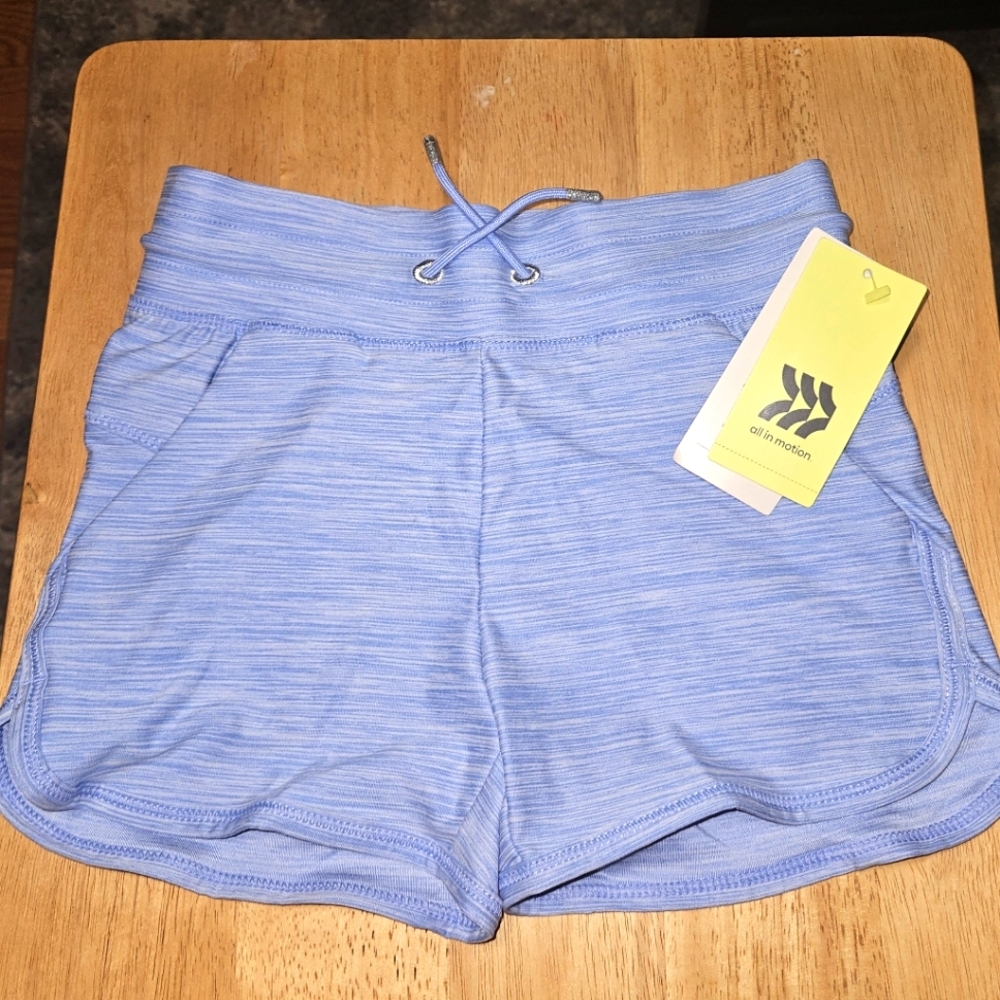 NWT All In Motion Girls Soft Gym Shorts
